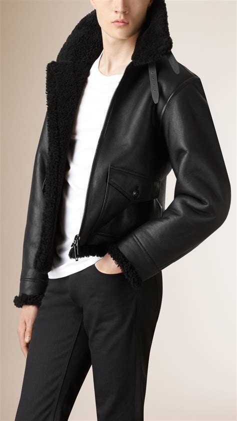 burberry shearling jacket womens|Burberry men's shearling jacket.